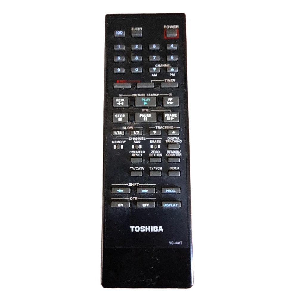 Toshiba VC-441T VCR Remote Control for M222 M222C M227 M421 M441 M446